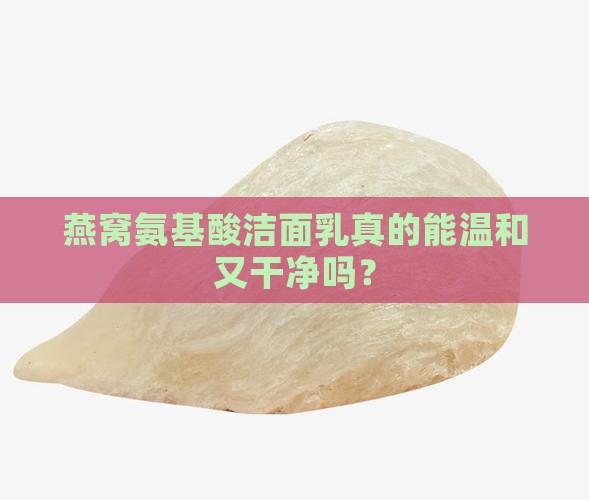燕窝氨基酸洁面乳怎么用