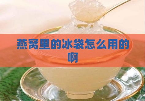 燕窝里的冰袋怎么用的