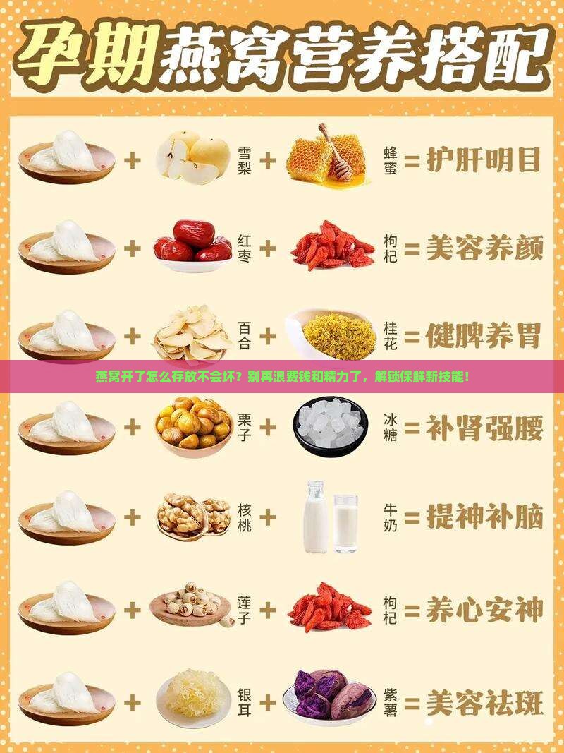 燕窝开了怎么存放不会坏