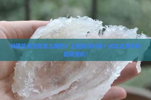 料理机炖燕窝怎么用的