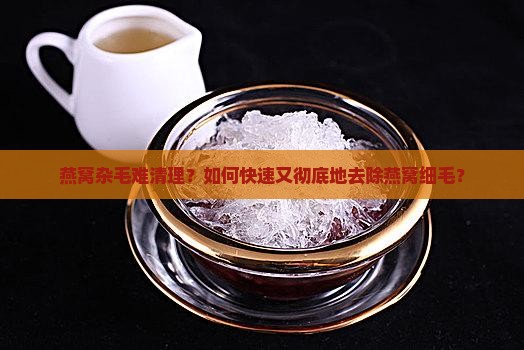 怎么快速洗出燕窝杂毛呢