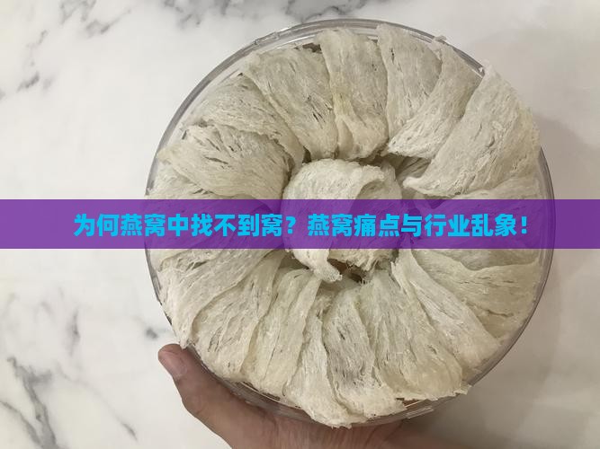 为何燕窝中找不到窝？燕窝痛点与行业乱象！