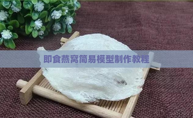 即食燕窝简易模型制作教程