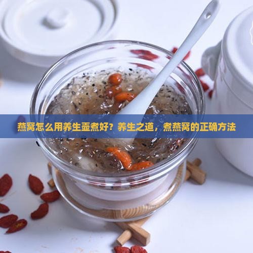 燕窝怎么用养生壶煮好？养生之道，煮燕窝的正确方法