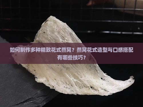 如何制作多种精致花式燕窝？燕窝花式造型与口感搭配有哪些技巧？