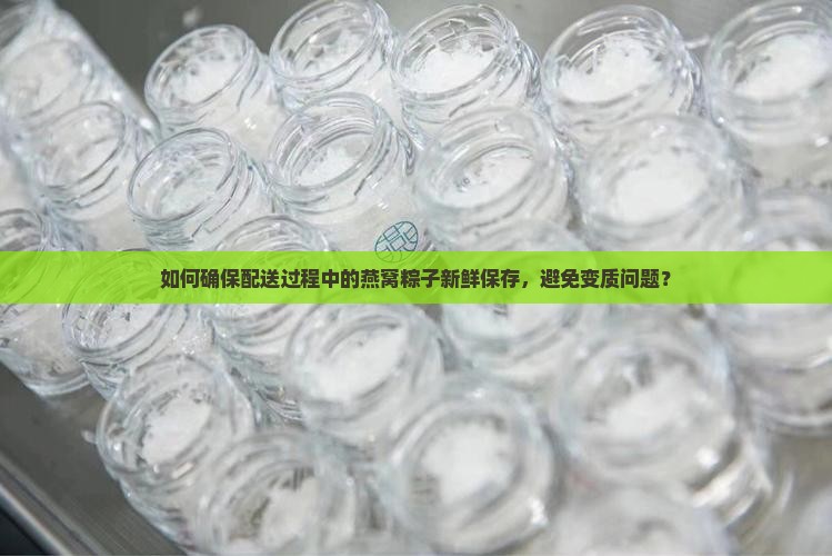 如何确保配送过程中的燕窝粽子新鲜保存，避免变质问题？