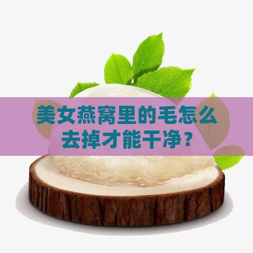 美女燕窝里的毛怎么去掉才能干净？
