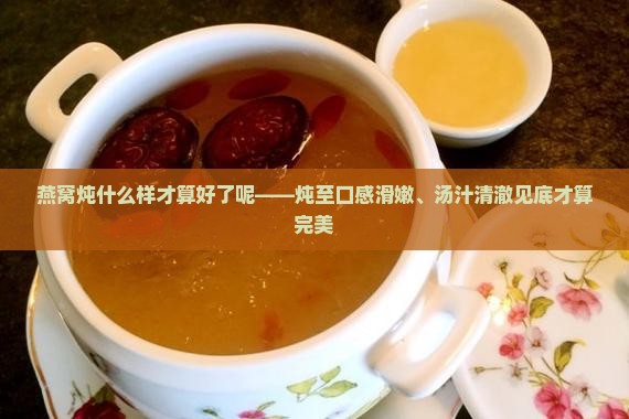 燕窝炖什么样才算好了呢——炖至口感滑嫩、汤汁清澈见底才算完美
