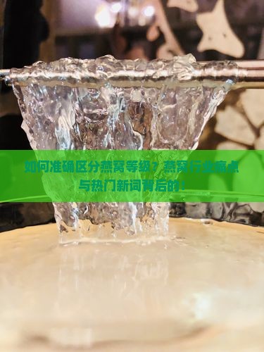 如何准确区分燕窝等级？燕窝行业痛点与热门新词背后的！