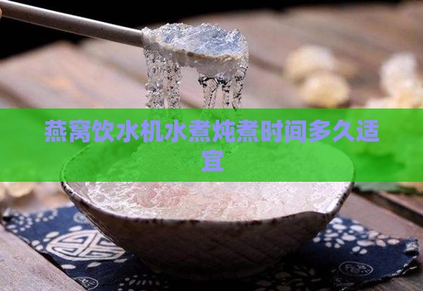 燕窝饮水机水煮炖煮时间多久适宜