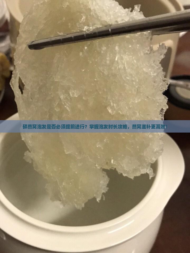 碎燕窝泡发是否必须提前进行？掌握泡发时长攻略，燕窝滋补更高效！