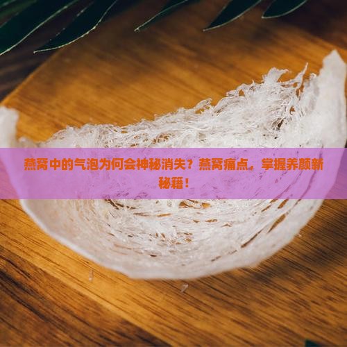 燕窝中的气泡为何会神秘消失？燕窝痛点，掌握养颜新秘籍！