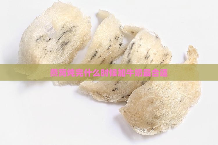燕窝炖完什么时候加牛奶最合适