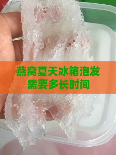 燕窝夏天冰箱泡发需要多长时间