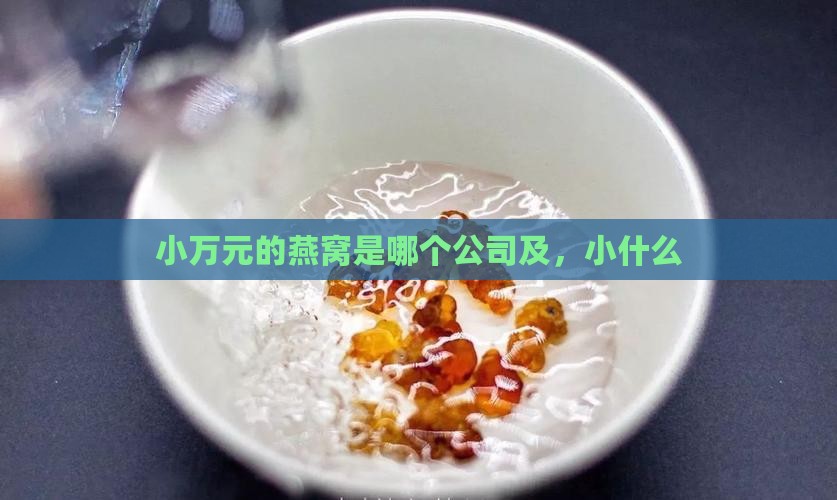 小万元的燕窝是哪个公司及，小什么