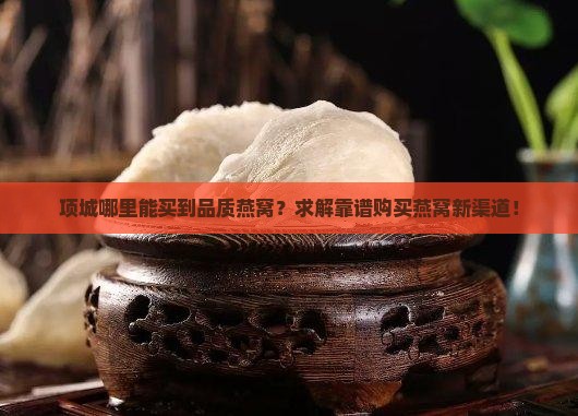 项城哪里能买到品质燕窝？求解靠谱购买燕窝新渠道！