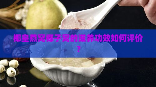 椰皇燕窝椰子窝的滋养功效如何评价？