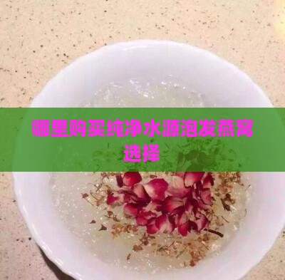哪里购买纯净水源泡发燕窝选择