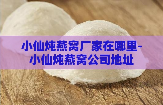 小仙炖燕窝厂家在哪里-小仙炖燕窝公司地址