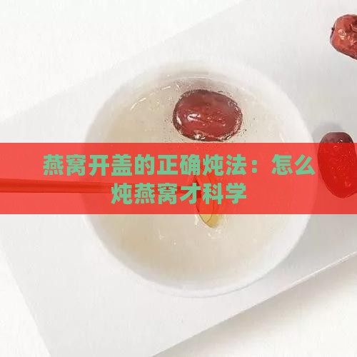 燕窝开盖的正确炖法：怎么炖燕窝才科学