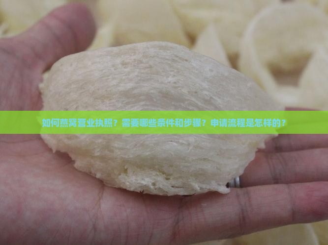 如何燕窝营业执照？需要哪些条件和步骤？申请流程是怎样的？