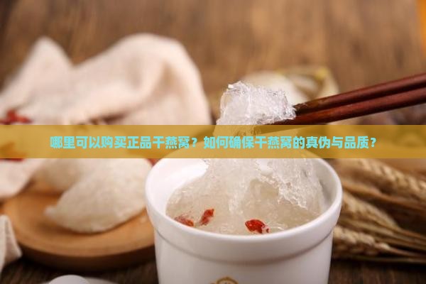 哪里可以购买正品干燕窝？如何确保干燕窝的真伪与品质？