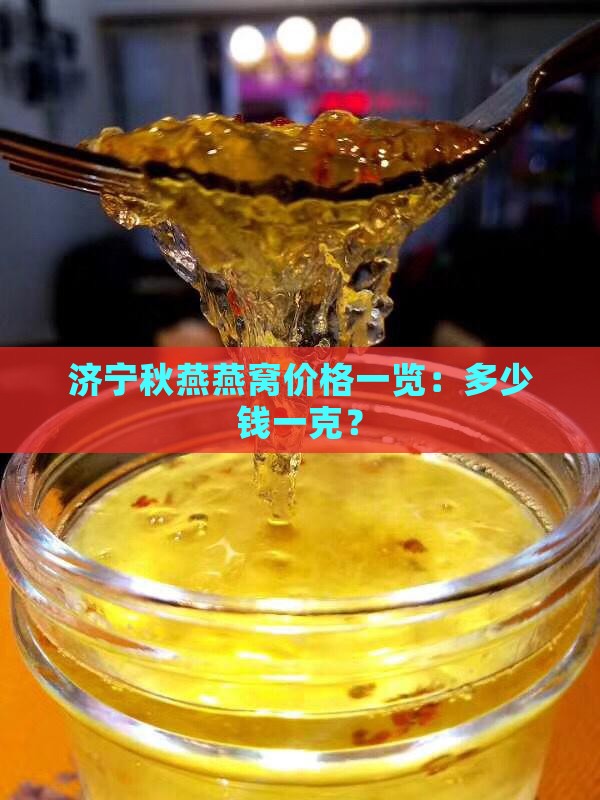 济宁秋燕燕窝价格一览：多少钱一克？