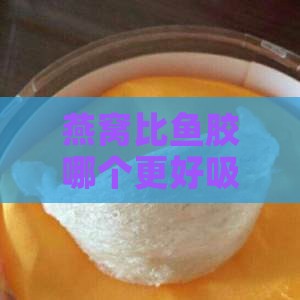 燕窝比鱼胶哪个更好吸收营养及美容效果