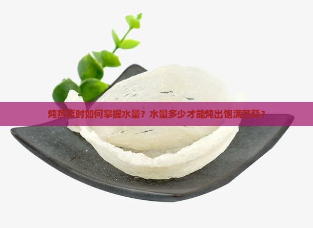 炖燕窝时如何掌握水量？水量多少才能炖出饱满燕窝？