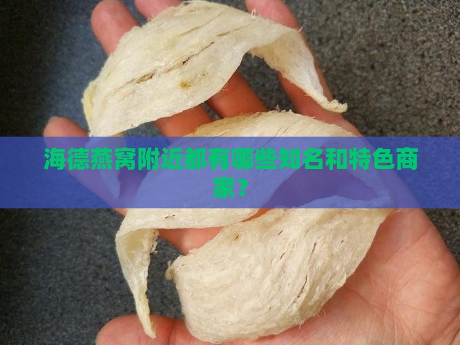 海德燕窝附近都有哪些知名和特色商家？
