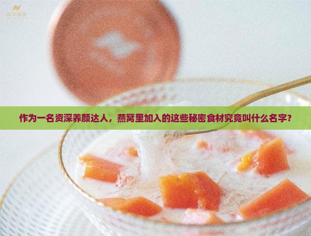 作为一名资深养颜达人，燕窝里加入的这些秘密食材究竟叫什么名字？