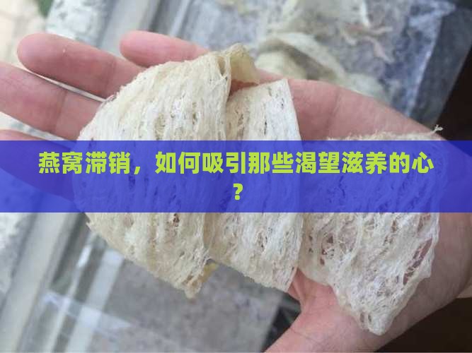 燕窝滞销，如何吸引那些渴望滋养的心？