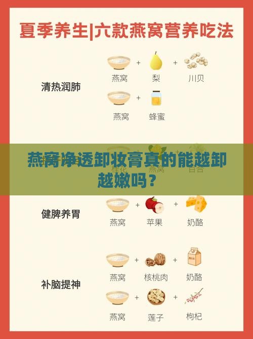 燕窝净透卸妆膏真的能越卸越嫩吗？