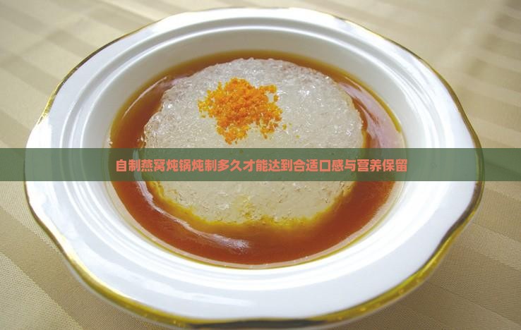 自制燕窝炖锅炖制多久才能达到合适口感与营养保留