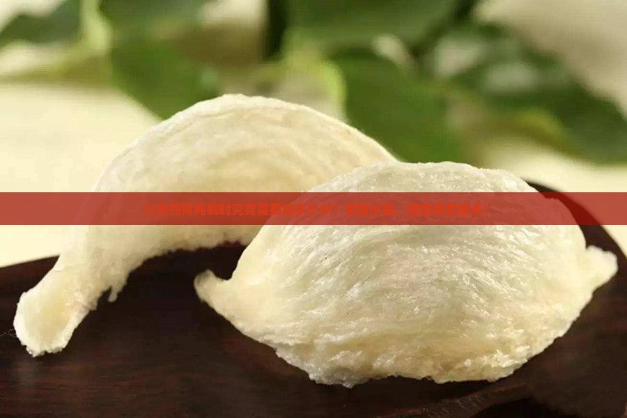 12克燕窝炖制时究竟需要加多少水？掌握水量，避免炖煮痛点！