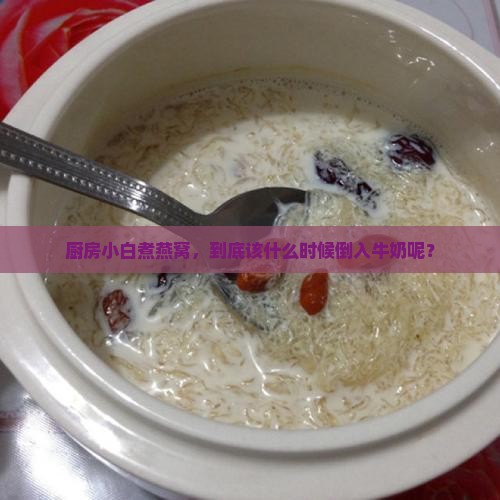 厨房小白煮燕窝，到底该什么时候倒入牛奶呢？