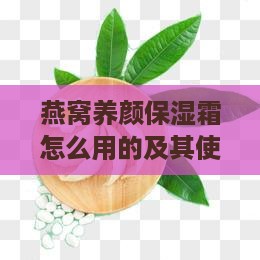 燕窝养颜保湿霜怎么用的及其使用方法详解