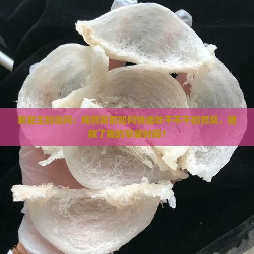 家庭主妇急问：炖燕窝前如何快速吹干不干的燕窝，拯救了我的早餐时间？