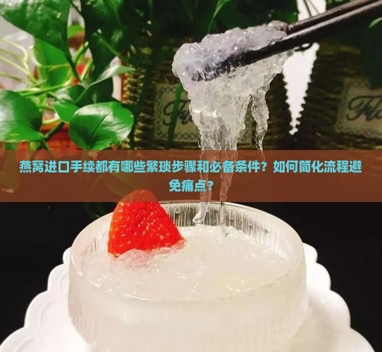 燕窝进口手续都有哪些繁琐步骤和必备条件？如何简化流程避免痛点？