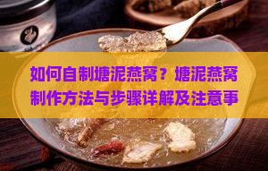 如何自制塘泥燕窝？塘泥燕窝制作方法与步骤详解及注意事项是什么？