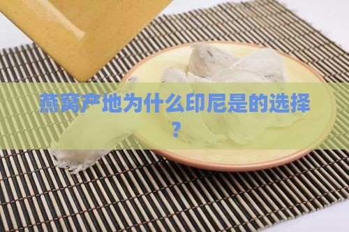 燕窝产地为什么印尼是的选择？