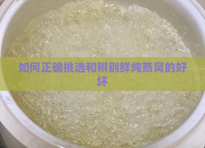 如何正确挑选和辨别鲜炖燕窝的好坏
