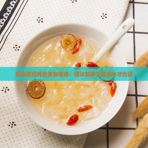 炖锅燕窝炖煮美食菜谱：建议加多少毫升水才合适