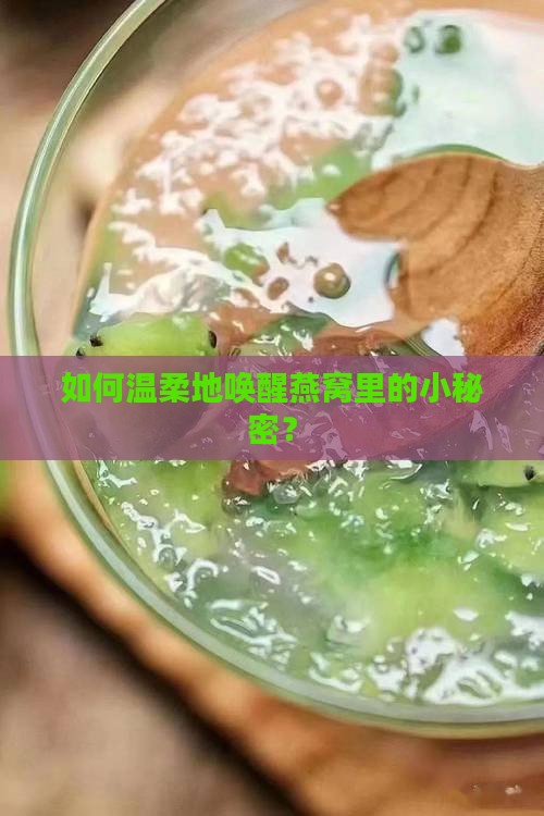 如何温柔地唤醒燕窝里的小秘密？