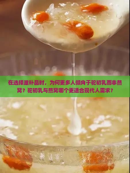 在选择滋补品时，为何更多人倾向于驼初乳而非燕窝？驼初乳与燕窝哪个更适合现代人需求？