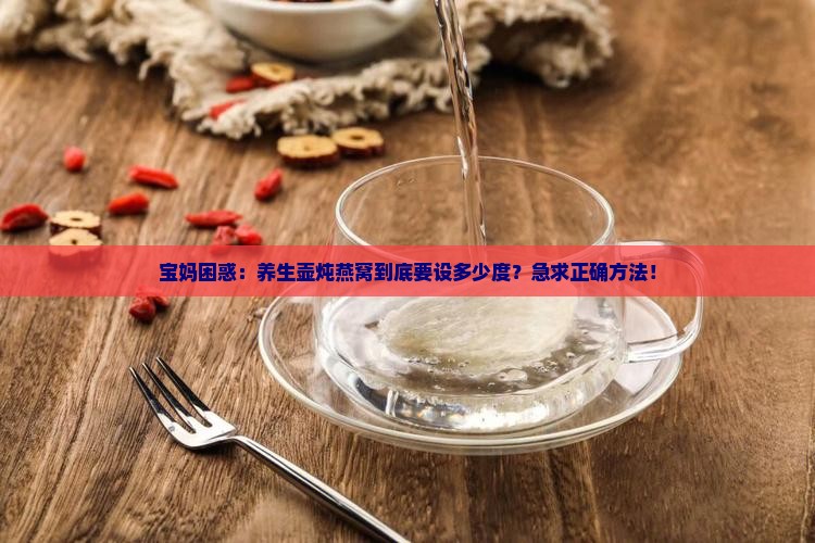 宝妈困惑：养生壶炖燕窝到底要设多少度？急求正确方法！