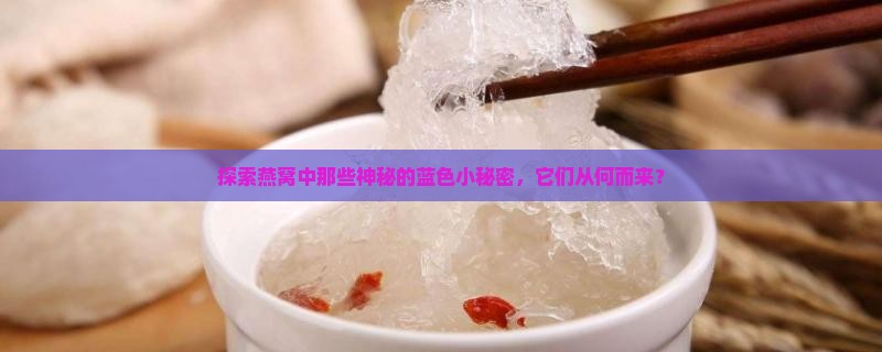 探索燕窝中那些神秘的蓝色小秘密，它们从何而来？