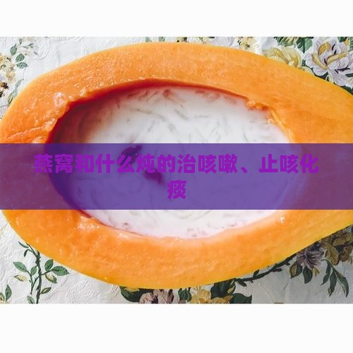 燕窝和什么炖的治咳嗽、止咳化痰