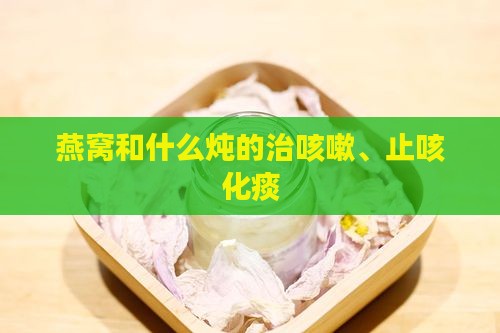 燕窝和什么炖的治咳嗽、止咳化痰