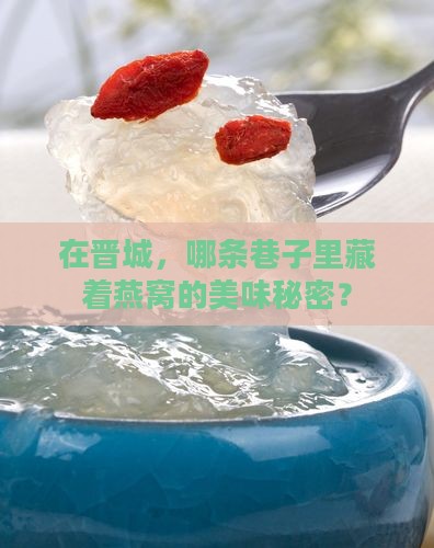 在晋城，哪条巷子里藏着燕窝的美味秘密？
